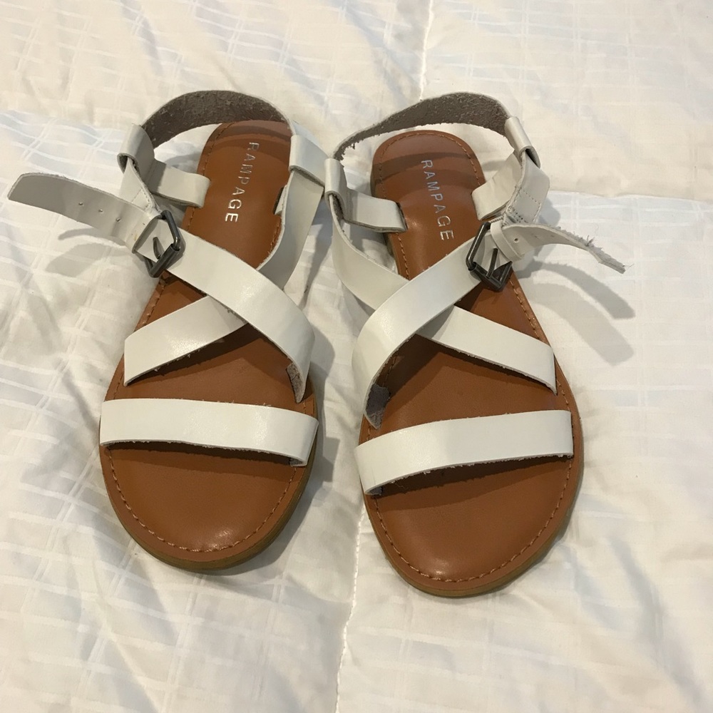 Rampage white strappy sandals